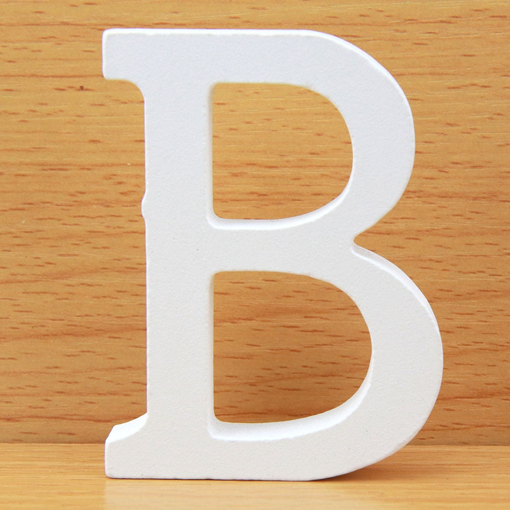 White Wooden Letters Home Decor, Wedding Decoration.