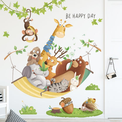 Cartoon Giraffe Wall Stickers for Kids rooms