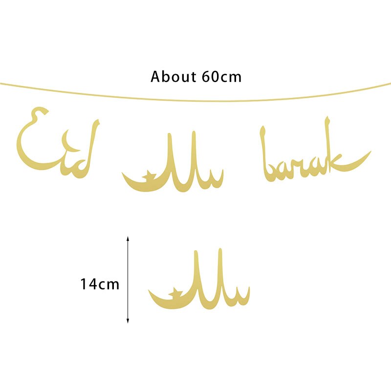 Islam Al Adha Eid Mubarak Banner Bunting Balloons 2022  Kareem Ramadan Decoration For Home Islam Muslim Event Party Supplies