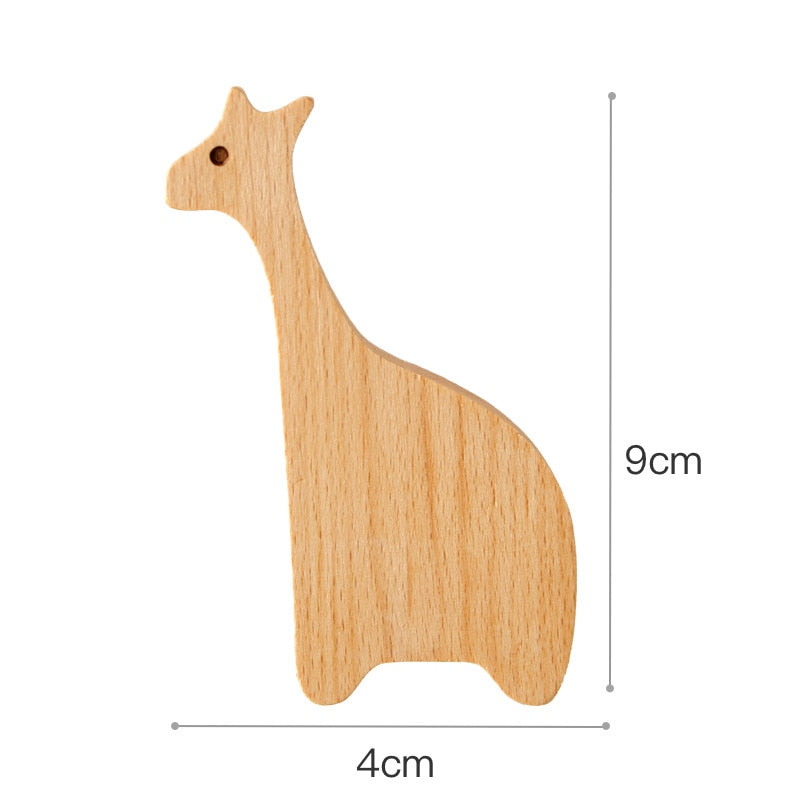 Wooden Hook, Creative Nordic Cute Animal, Wall Hanging Coat Hook Home Decoration.