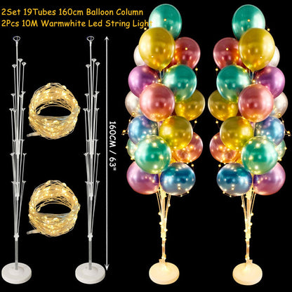 Newest Balloon Stand Column Balloon Garland Happy Birthday Party Decorations Adult Kids Balloon Box Wedding Event Party Supplies