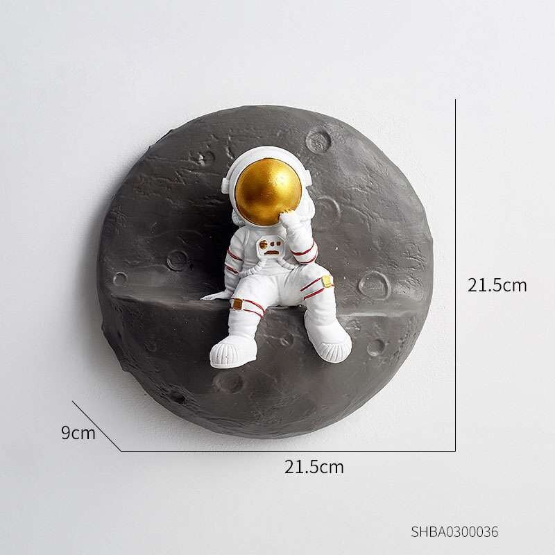 Nordic Wall Decoration Frame Astronaut Resin Figure Wall Shelves Decorative Decorations for Living Room Hanging Wall Shelf Gifts