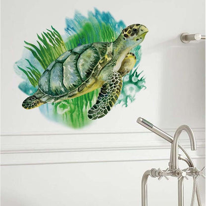 Sea Turtle Animals Wall Stickers for Kids rooms Bedroom Living room Kitchen Wall Decor Vinyl PVC Wall Decals for Home Decor