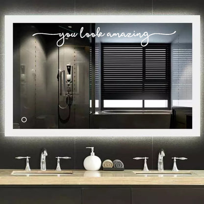 You Look Amazing Mirror Decal, Decal Wall Art, Home Decoration Accessories.