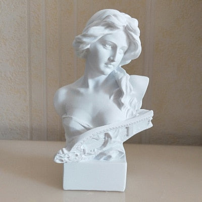 Home Decor Nordic Decoration Home Head Resin Statue Sculpture Pure White Character Statue Decoration Art Supplies Mozart