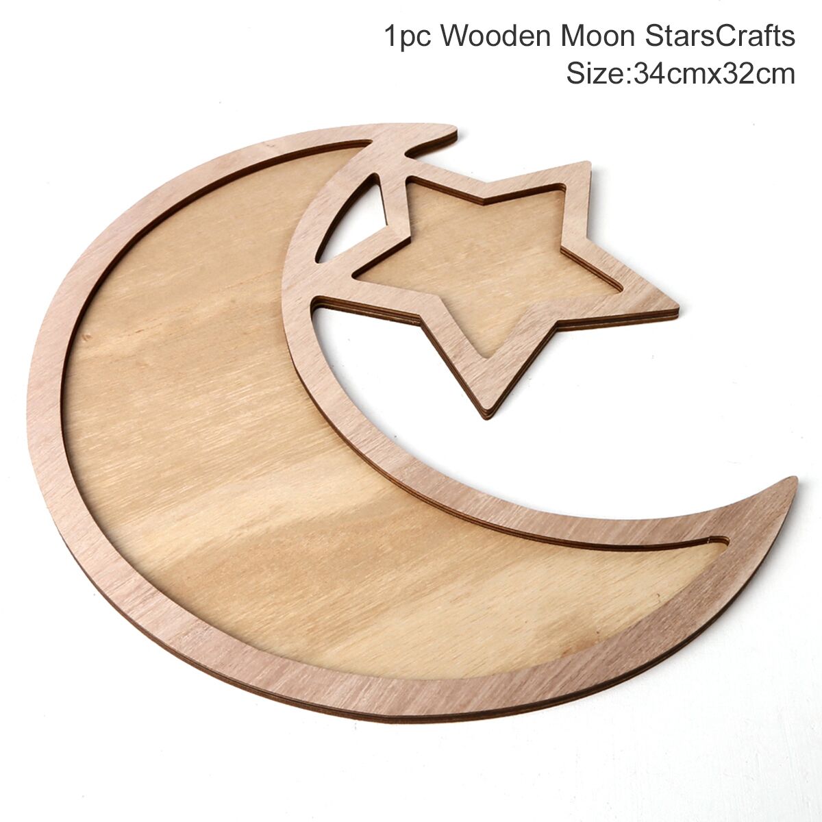 Fengrise Wooden EID Mubarak Decor 2022 Happy Ramadan Decor for Home Islamic Muslim Party Supplies Ramadan Kareem Eid Al Adha