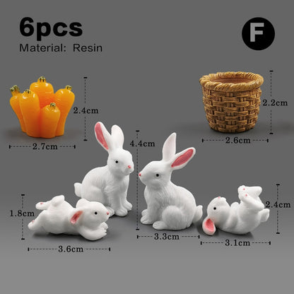 Easter White Rabbit Figurine Home Decor.