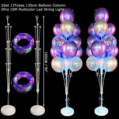 Newest Balloon Stand Column Balloon Garland Happy Birthday Party Decorations Adult Kids Balloon Box Wedding Event Party Supplies