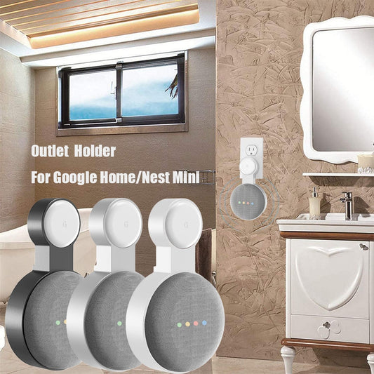 Outlet Wall Mount Holder for Google Home Mini (1st Gen) Google Nest Mini (2st Gen) Cord Management for Google Mini Smart Speaker