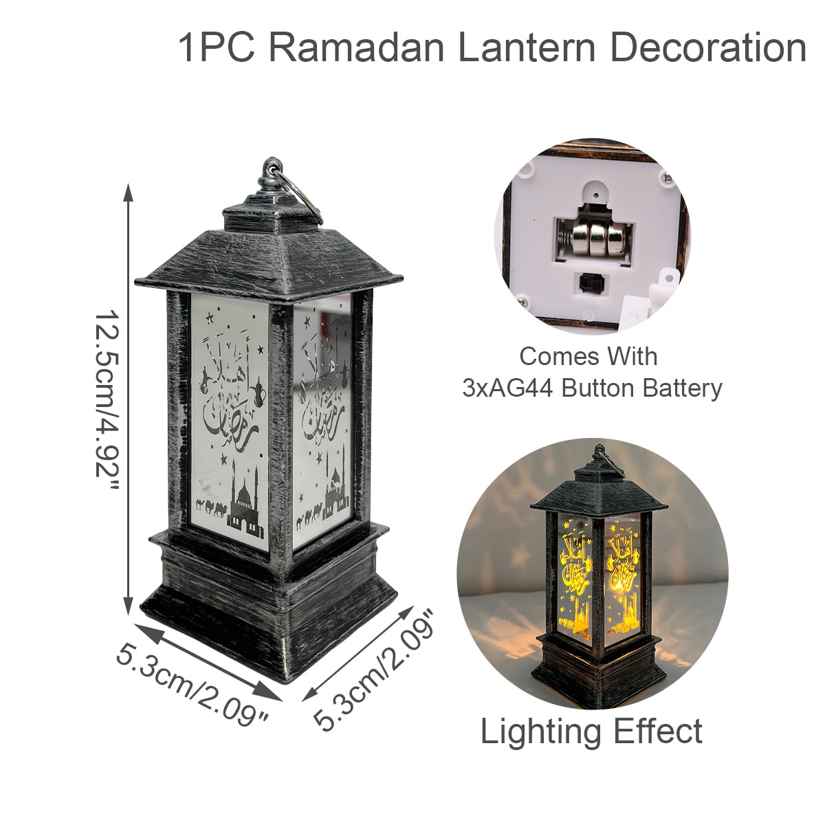 Eid Mubarak Decor LED Light Ornament Eid Kareem Ramadan Decor for Home Eid Al Adha Ramadan Mubarak Islamic Muslim Party Decor