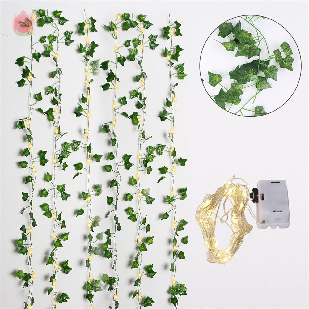 Artificial Ivy Hanging Leaf Garland Plant, Garden Decoration, Home Decor.