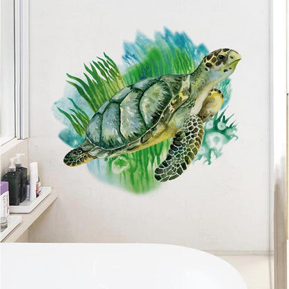 Sea Turtle Animals Wall Stickers for Kids rooms Bedroom Living room Kitchen Wall Decor Vinyl PVC Wall Decals for Home Decor