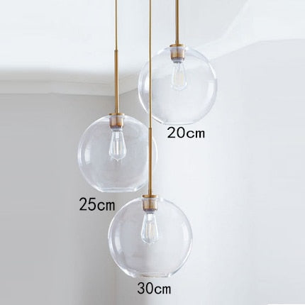 Modern Nordic Glass Light LED Hanging Lamp For Home