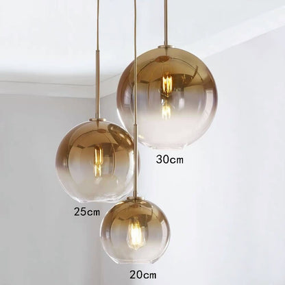 Modern Nordic Glass Light LED Hanging Lamp For Home