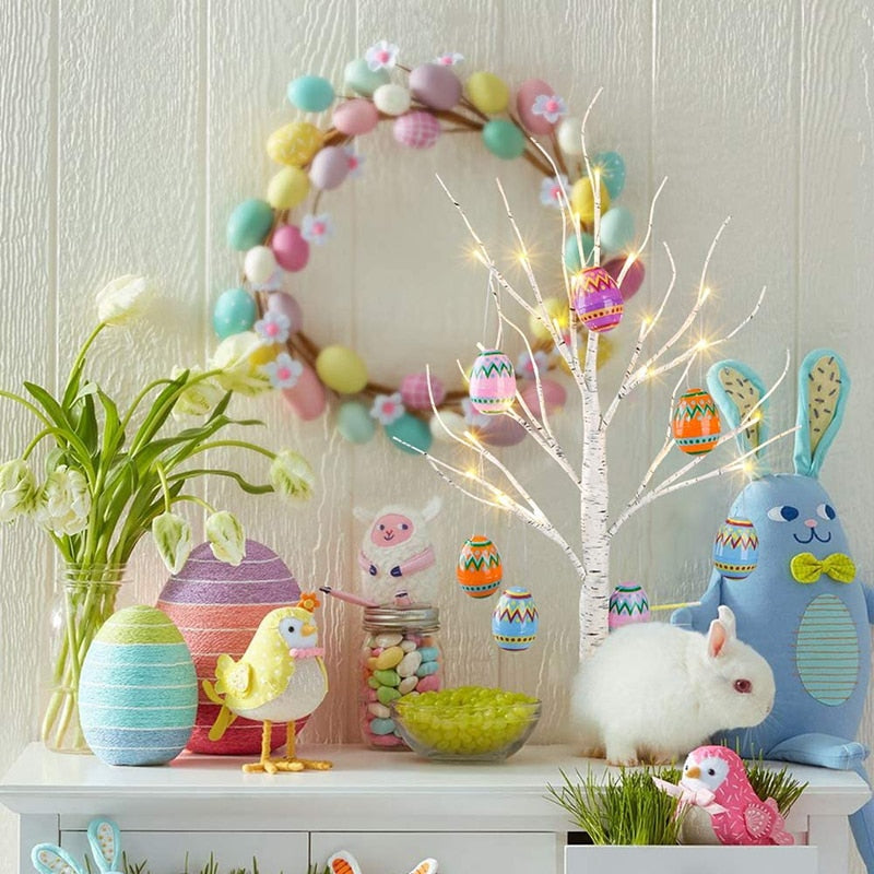 Easter Eggs Hanging Ornament, Easter Party Decorations for Home Table