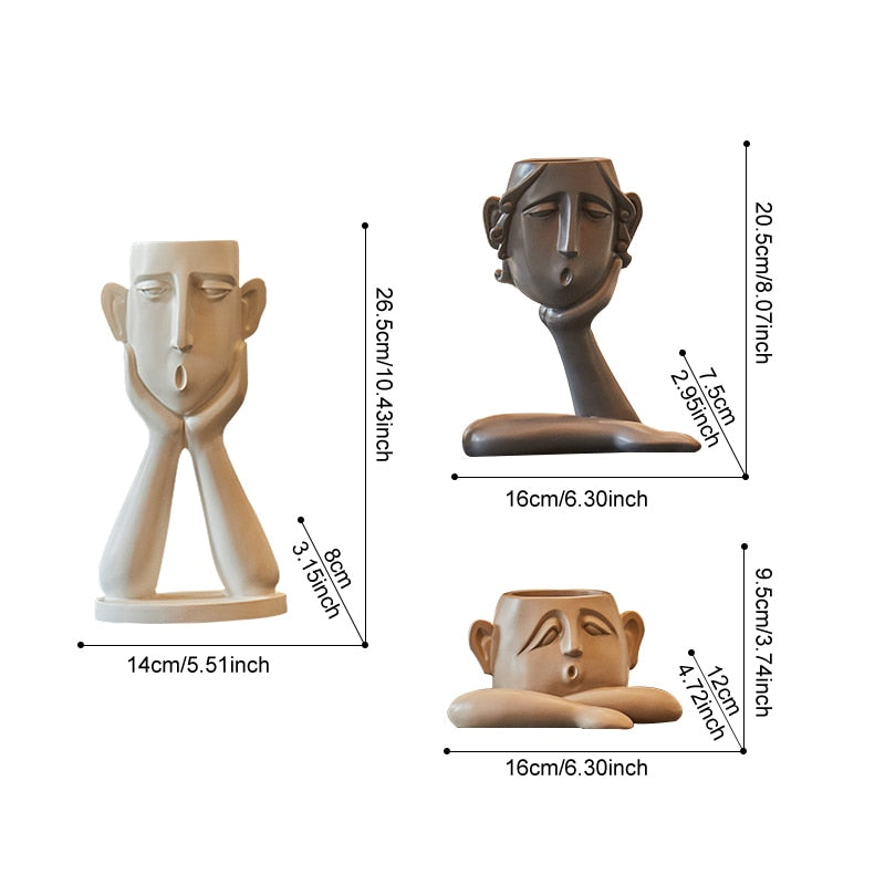 Abstract figure Set, Living room Sculpture, Home Ornaments