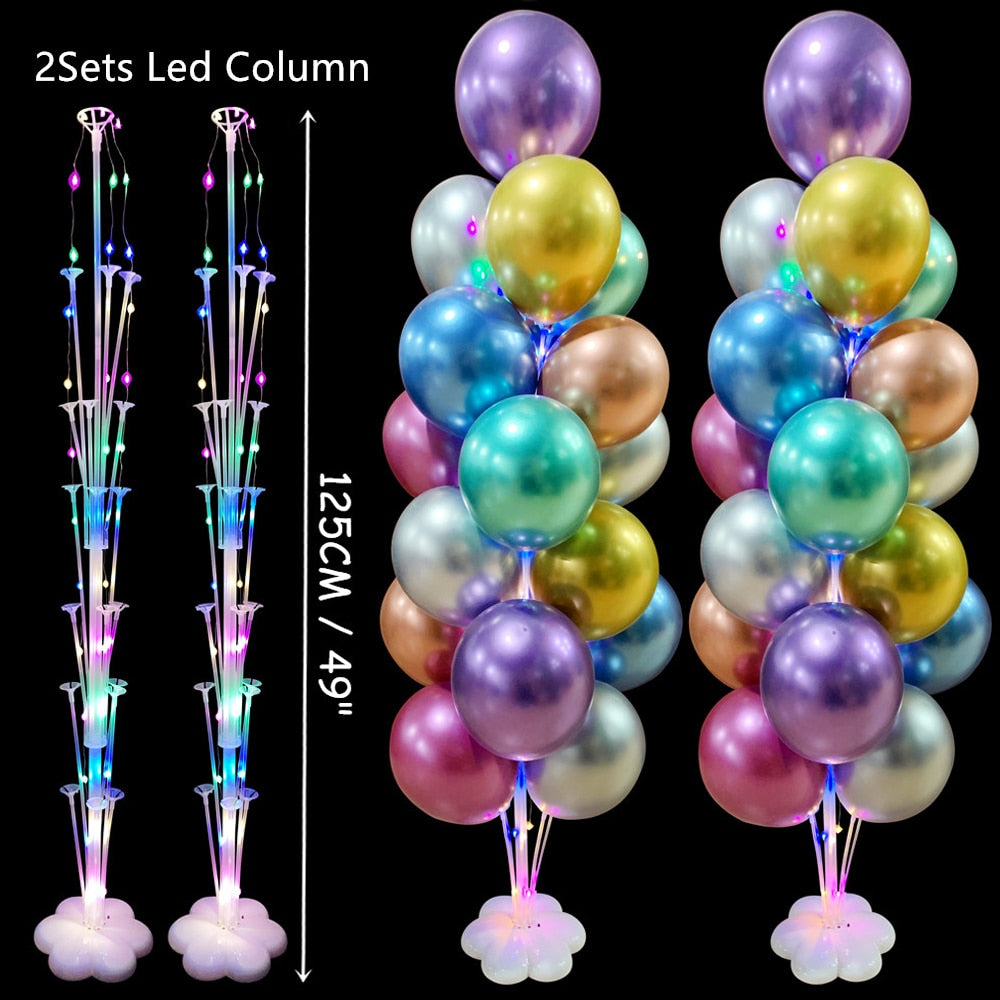 Newest Balloon Stand Column Balloon Garland Happy Birthday Party Decorations Adult Kids Balloon Box Wedding Event Party Supplies