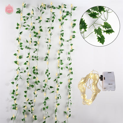 Artificial Ivy Hanging Leaf Garland Plant, Garden Decoration, Home Decor.