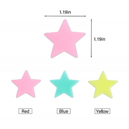 Luminous 3D Stars Glow In The Dark Wall Stickers For Kids Rooms.