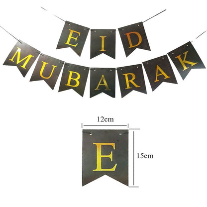 Eid Mubarak Confetti Balloon Happy Ramadan Kareem Decoration For Home 2023 Islamic Muslim Banner Flag Al-Fitr Eid Party Supplies