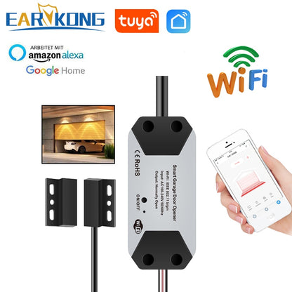 WiFi Garage Door Opener, Smart Gate Door Controller, Compatible With IOS Android APP