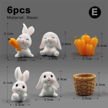 Easter White Rabbit Figurine Home Decor.