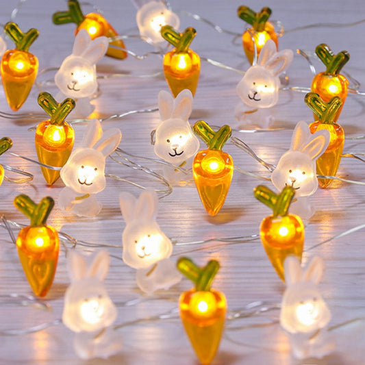 Carrot Rabbit Fairy Light Supplies, Easter Decoration.