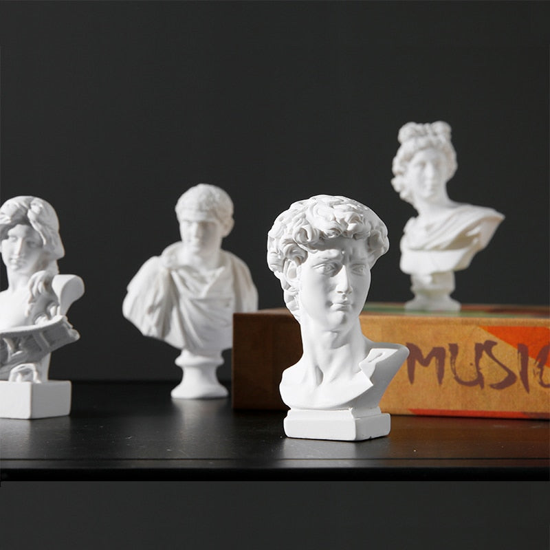 Home Decor Nordic Decoration Home Head Resin Statue Sculpture Pure White Character Statue Decoration Art Supplies Mozart