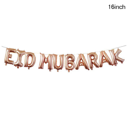 Eid Mubarak Confetti Balloon Happy Ramadan Kareem Decoration For Home 2023 Islamic Muslim Banner Flag Al-Fitr Eid Party Supplies