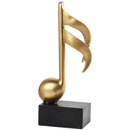 Home Decor Accessories Figurine Decorative Art Statuette Golden Musical Note Handicraft Living Room Wine Cabinet Desk Ornaments