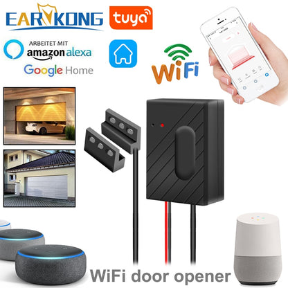 WiFi Garage Door Opener, Smart Gate Door Controller, Compatible With IOS Android APP