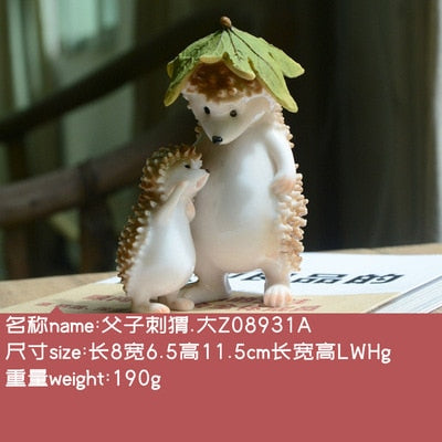 Simulated Hedgehog Models, Cute Animal Figurine.