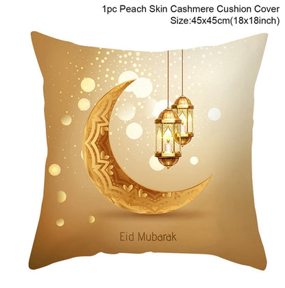 EID Mubarak Cushion Cover Ramadan Decoration For Home Ramadan Kareem Mubarak Muslim Islamic Party Supplies EID Pillowcase