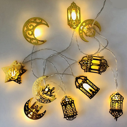 Moon Star Led String Light Ramadan Decoration For Home Aid EID Mubarak Decor Islam Muslim Event Party Supplies Eid al-Fitr Decor