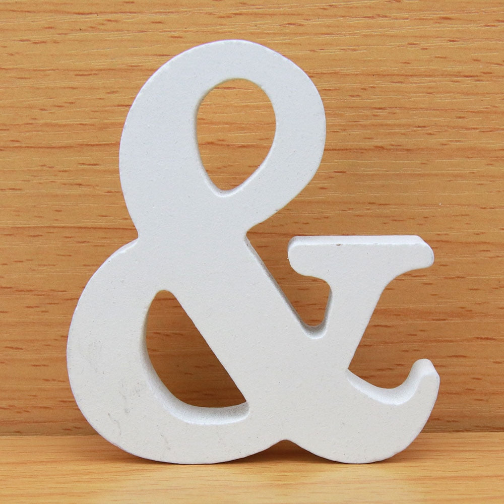 White Wooden Letters Home Decor, Wedding Decoration.