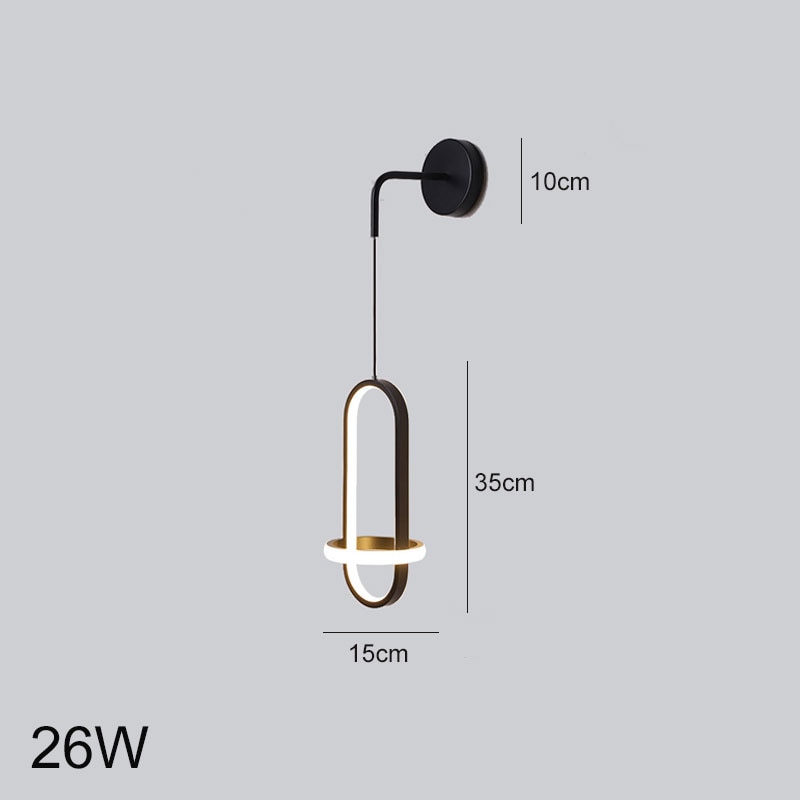 Hot selling Nordic minimalist bedroom bedside chandelier study room living room background wall lamp restaurant lighting LED art