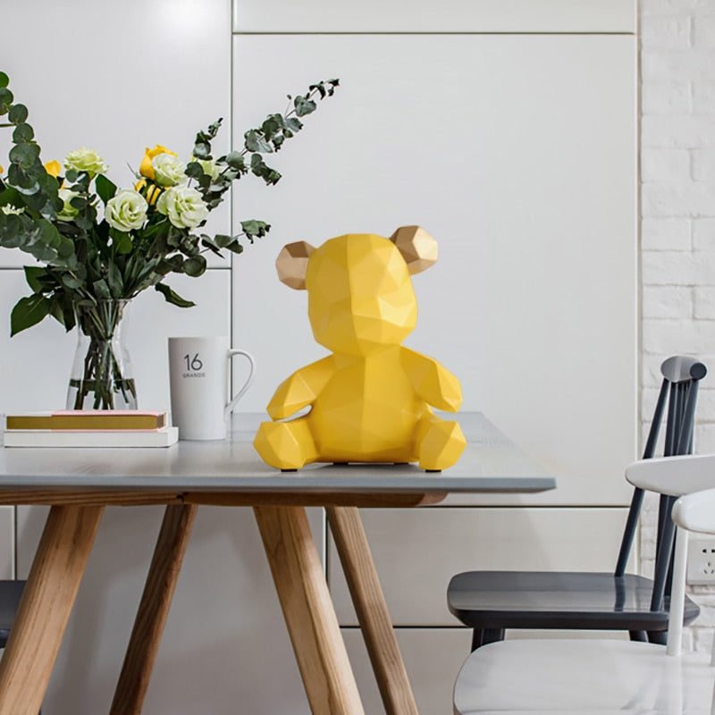 resin home decor sculpture bear Figurine  decoration bear ornament in home office garden children x&#39;mas gift resin animal statue