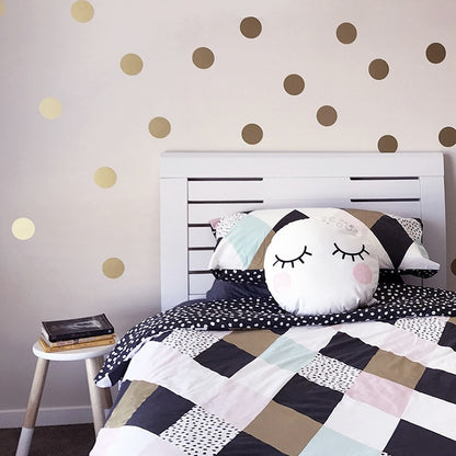 Gold Polka Dots Room Living Decor Home Wall Stickers Children Home Decor Nursery Wall Decals Wall Stickers For Kids Rooms