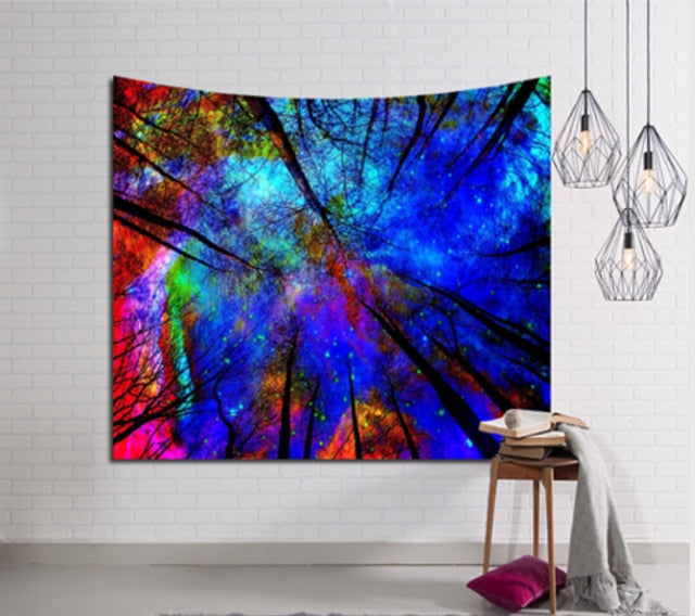 Galaxy Hanging Wall Tapestry Hippie Retro Home Decor Yoga Beach Mat 150x130cm/150x100cm