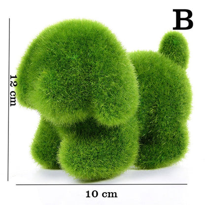 Novelty Handmade Artificial Turf Grass Animal Easter Rabbit Home Office Ornament Room Office Decor Easter Bunny Handiwork Gift