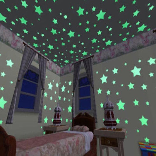 Luminous Wall Stickers, Glow In The Dark Stars Stickers For Kids Rooms.