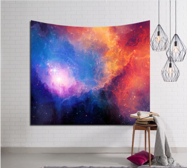 Galaxy Hanging Wall Tapestry Hippie Retro Home Decor Yoga Beach Mat 150x130cm/150x100cm