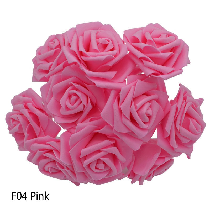 New Colorful Artificial Rose Flowers For Bride Bouquet.