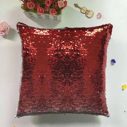 Picture Custom Glitter Cushions Covers Color Reversible Sequin Mermaid Pillows Home Decor Seat Cushion Love Throw Pillowcase