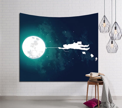 Galaxy Hanging Wall Tapestry Hippie Retro Home Decor Yoga Beach Mat 150x130cm/150x100cm