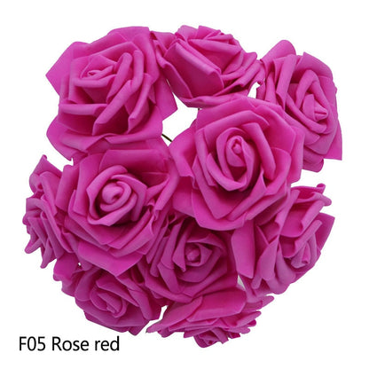 New Colorful Artificial Rose Flowers For Bride Bouquet.