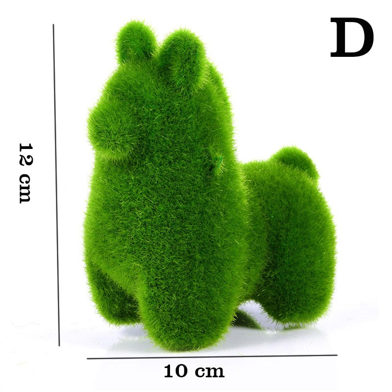 Novelty Handmade Artificial Turf Grass Animal Easter Rabbit Home Office Ornament Room Office Decor Easter Bunny Handiwork Gift