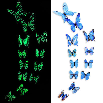 Luminous Butterfly Wall Sticker for Kids Bedroom, Living Room Wallpaper Decoration