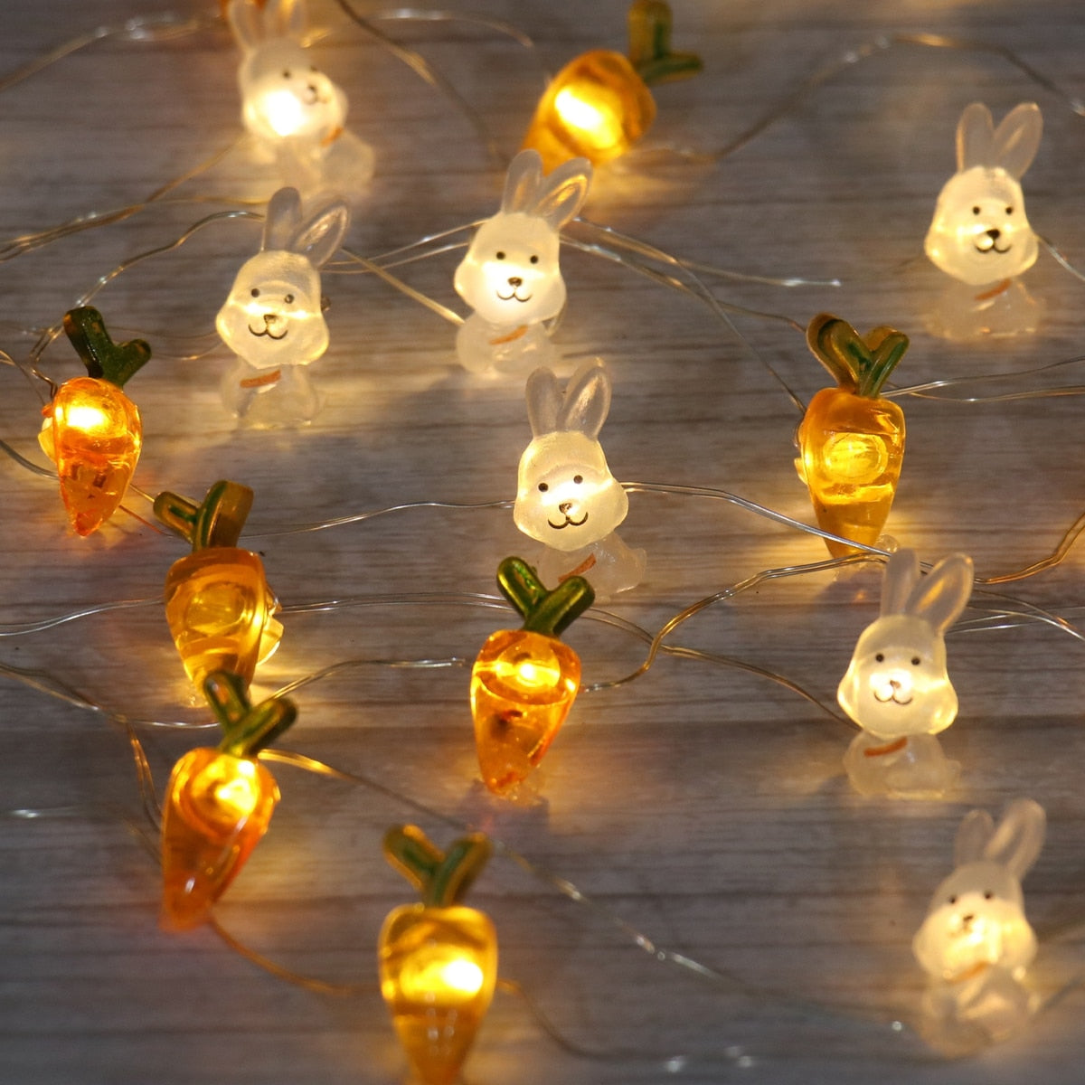 Carrot Rabbit Fairy Light Supplies, Easter Decoration.