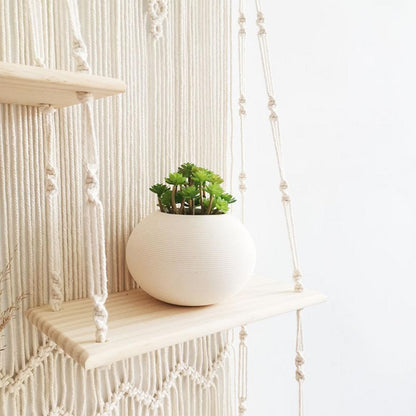 Boho Style Storage Rack, Tapestry Home Storage Shelves.